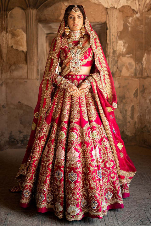 Bridal Pakistani Red Wedding Dress Lehnga Style