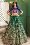 Green Mehndi Lehnga Dress For Pakistani Wedding