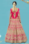 Pakistani Bridal Dress Lehnga Kurti In Pink Color