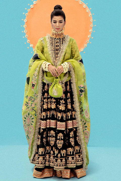 Black Pakistani Wedding Dress