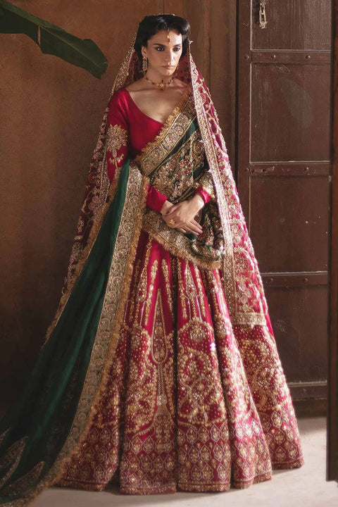 Bridal Classic Red Pakistani Lehnga Choli (Rebel)