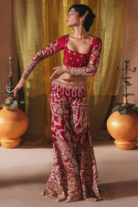 Pakistani Bridal Red Lehnga 