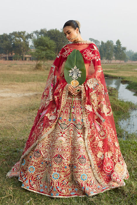 Pakistani Bridal Red Lehnga 