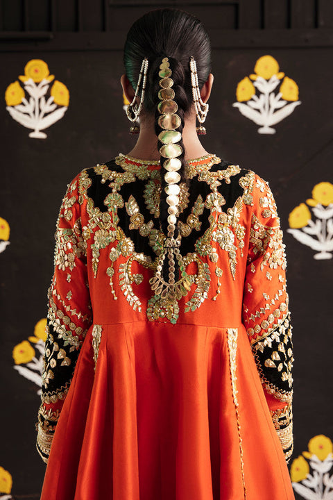 Pakistani wedding Dress Silk Pishwas Sharara