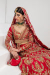 Bridal Traditional Pakistani Red Lehnga Choli Dress (Zeenat)