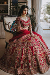 Pakistani Pink Bridal Dress In Lehnga Choli Style