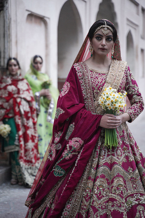 Pakistani Wedding Dress Pishwas Style