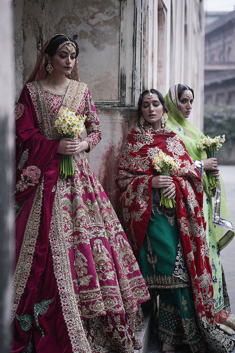 Pakistani Wedding Dress Pishwas Style