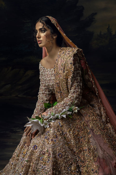  Designer Golden Nikkah Dress