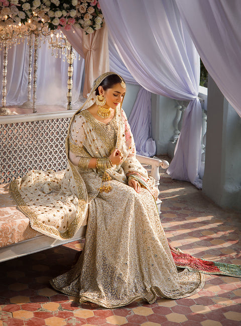 Pakistani Bridal Dress Shirt and Sharara For Nikkah 