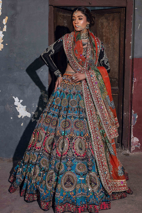 Pakistan Bridal Dress In Multi Lehnga Choli