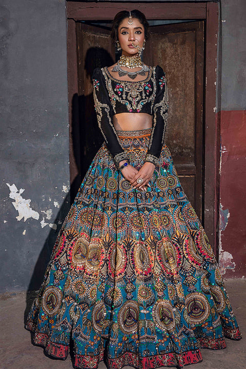 Pakistan Bridal Dress In Multi Lehnga Choli