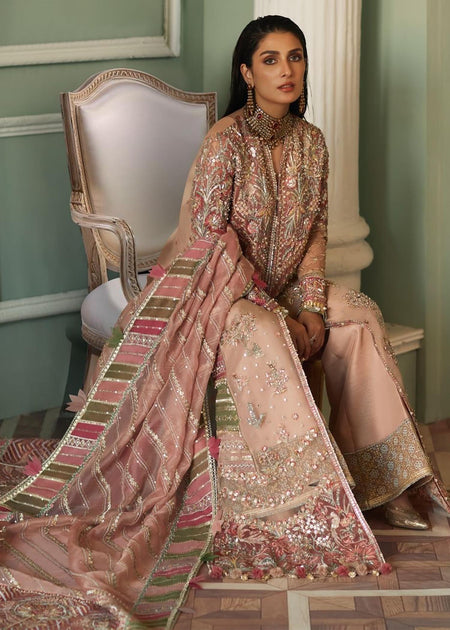 Pakistani Wedding Dress In Open Gown Style