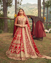 Beautiful Pakistani Wedding Red Bridal Lehnga Choli (Zarmina)