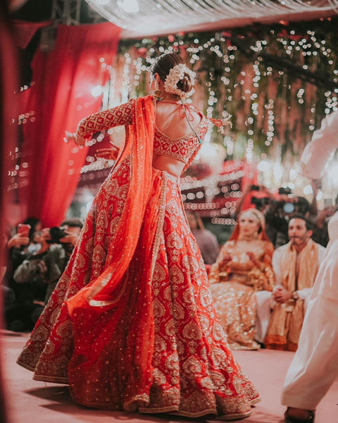 Red Pakistani Bridal Lehnga Dress (Gul)
