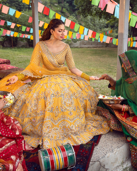 Pakistani Wedding Yellow Bridal Dress