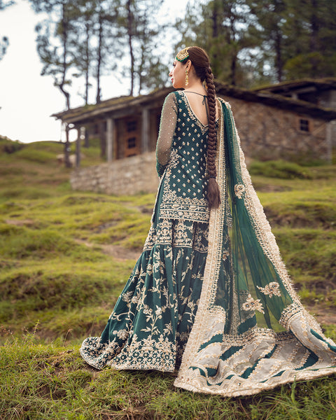 bridal green lehenga