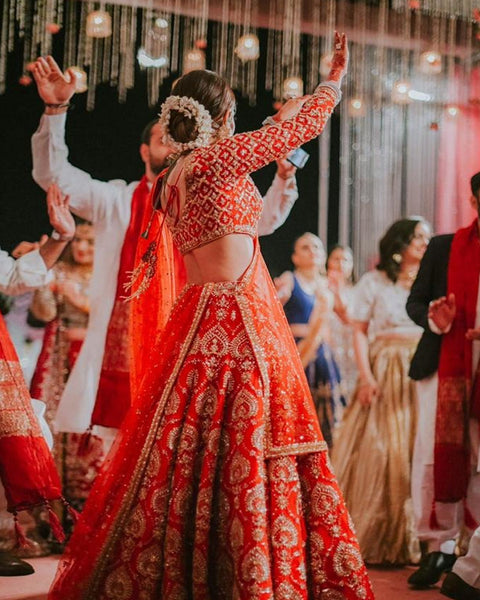 Red Pakistani Bridal Lehnga Dress (Gul)