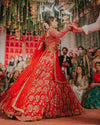 Red Pakistani Bridal Lehnga Dress (Gul)