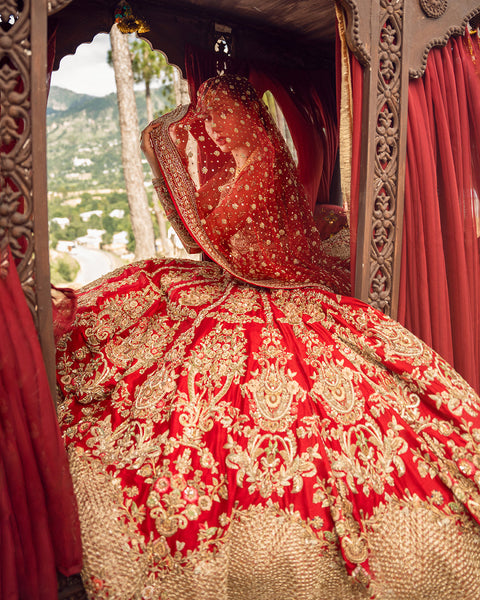  Red Bridal Lehnga Choli (Zarmina)