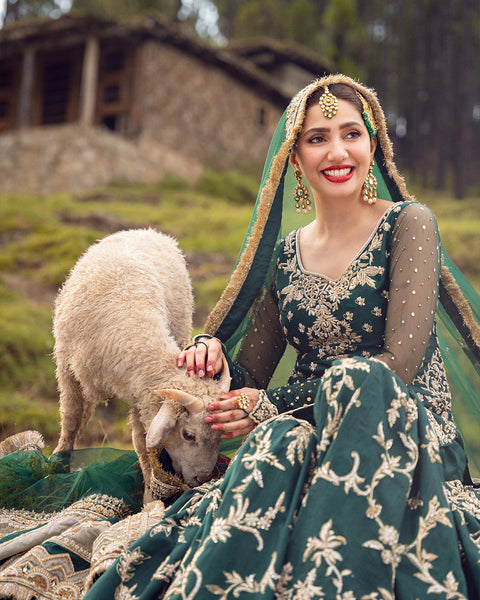 Pakistani Bridal  Green dress