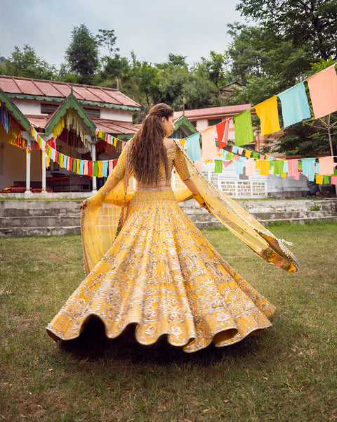 Pakistani Wedding Yellow Bridal Dress