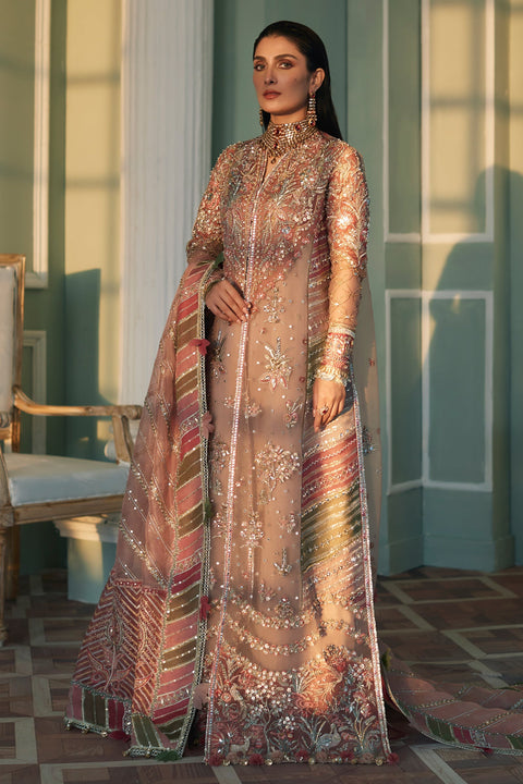 Pakistani Wedding Dress In Open Gown Style