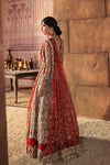 Pishwas Style Pakistani Red Bridal Net Dress