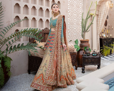 Pakistani Multi Lenga Choli Bridal Dress