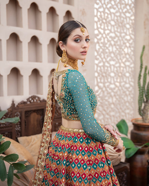 Pakistani Multi Lenga Choli Bridal Dress