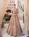 Stylish Pakistani Peach Wedding Dress
