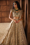Champaign Color Pakistani Wedding Dress