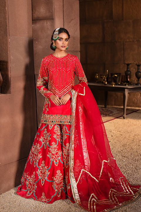 Pakistani Bridal Sharara with Short Kameez