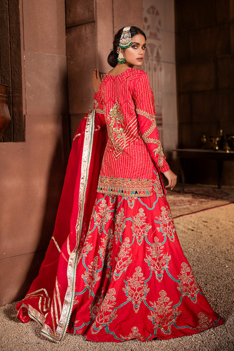 Pakistani Bridal Sharara with Short Kameez