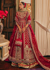 Designer Pakistani Bridal Red Gown With Lehnga