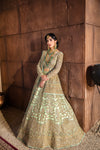 Pakistani Bridal Pistachio Green Dress Lehnga Choli