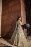 Pakistani Bridal Pistachio Green Dress Lehnga Choli