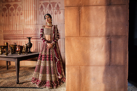 Bridal wedding Dress in Red Color