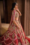 Pakistani Bridal Red and Pink Lehnga Choli