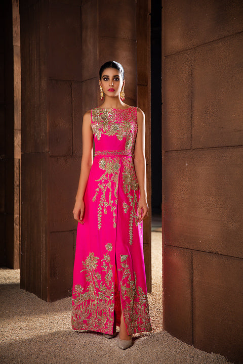 Wedding Pakistani Party Wear In Pink Color
