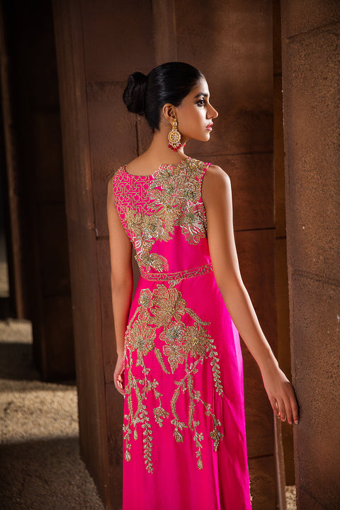 Wedding Pakistani Party Wear In Pink Color