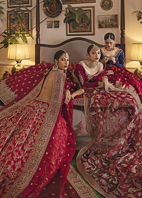  Red Lehnga Choli Pakistani Wedding 