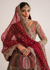 Bridal Pakistani Wedding Red Lehnga Gown Dress (Zayur)