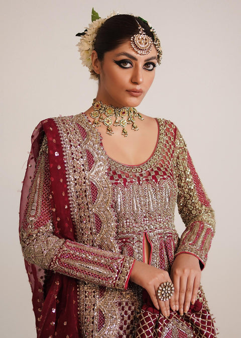 Bridal Pakistani Wedding Red Lehnga 