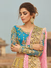 Blue And Golden Pakistani Bridal Lehnga Choli (Gul Bahar)
