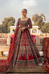 Pakistani Bridal Dress in Red Lehenga Choli