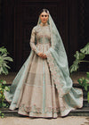 Pakistani Bridal Dress Mint Open Gown