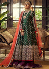Green Gown Style Pakistani Wedding Dress
