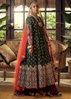 Green Gown with pink dupatta 
