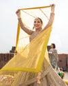 Bridal Pakistani wedding Dress With Yellow Dupatta